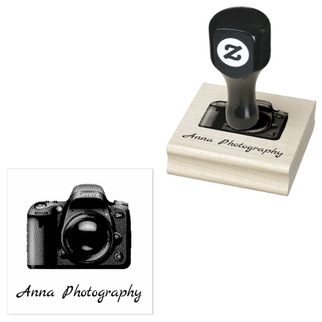 Camera Photography Design Wooden Stamp