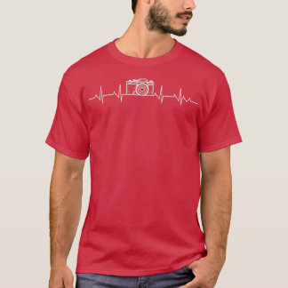 Camera Photography Heartbeat For Photographers T-Shirt