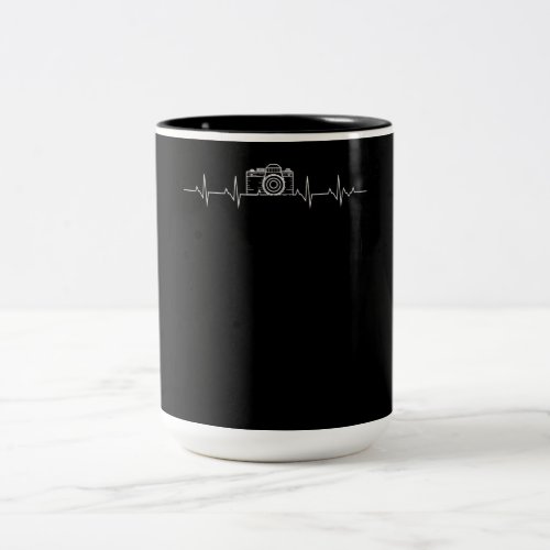 Camera Photography Heartbeat  Photographers Two_Tone Coffee Mug