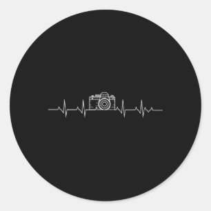 Camera Photography Hebeat For Photographers Classic Round Sticker