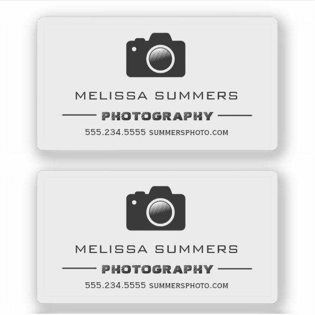 Camera Photography - Photographer Contact Info Sticker (Front)