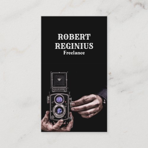 camera photography portrait business card