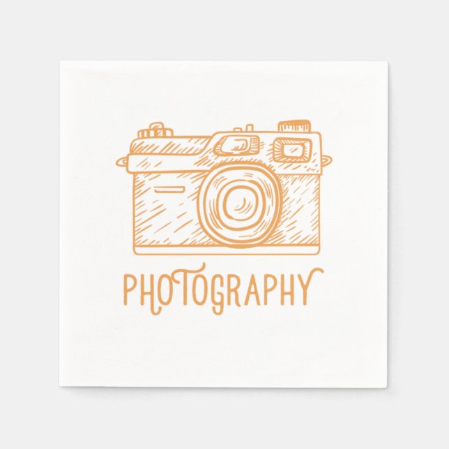 Camera Photography Vintage Retro Photographer Came Napkins (Front)