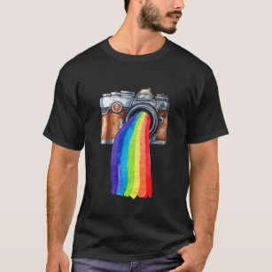 Camera Rainbow Cameraman Photographer Photography  T-Shirt