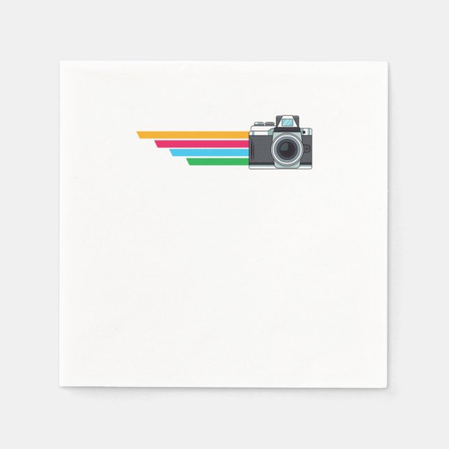 Camera Retro Vintage Photographer Camerman Photogr Napkins (Front)