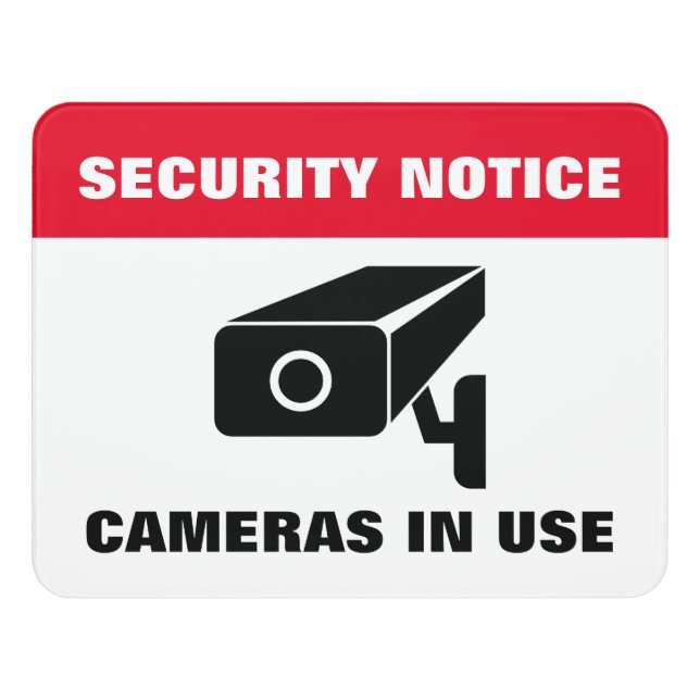 Camera security notice warning room sign (Contemporary Front)