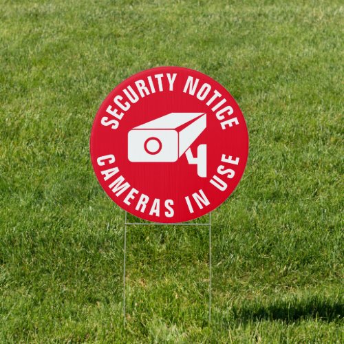 Camera security service video surveillance warning sign