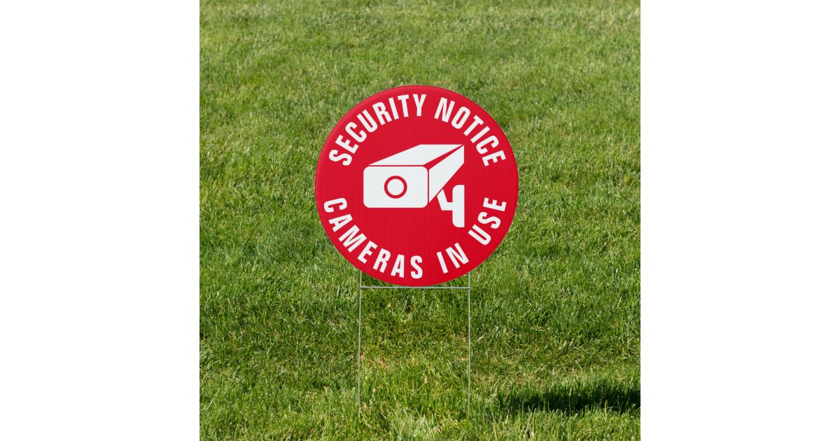Security Service Sign Camera security service video surveillance warning sign | Zazzle
