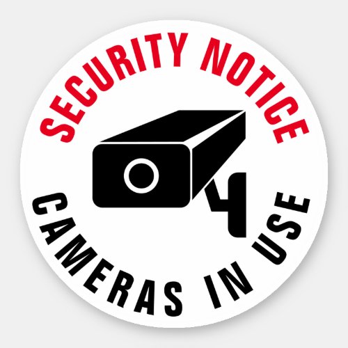 Camera Security Warning surveillance sign vinyl Sticker