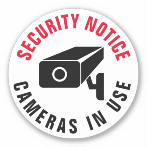 Camera Security Warning surveillance sign vinyl Sticker