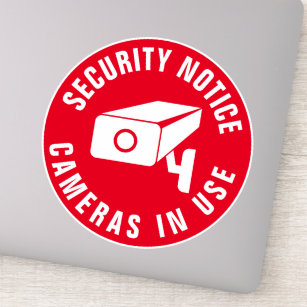Camera Security Warning video surveillance notice  Sticker