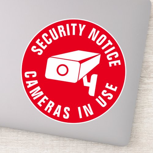 Camera Security Warning video surveillance notice  Sticker