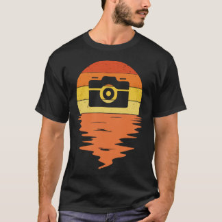 camera shirt retro sunset 70s vintage camera photo
