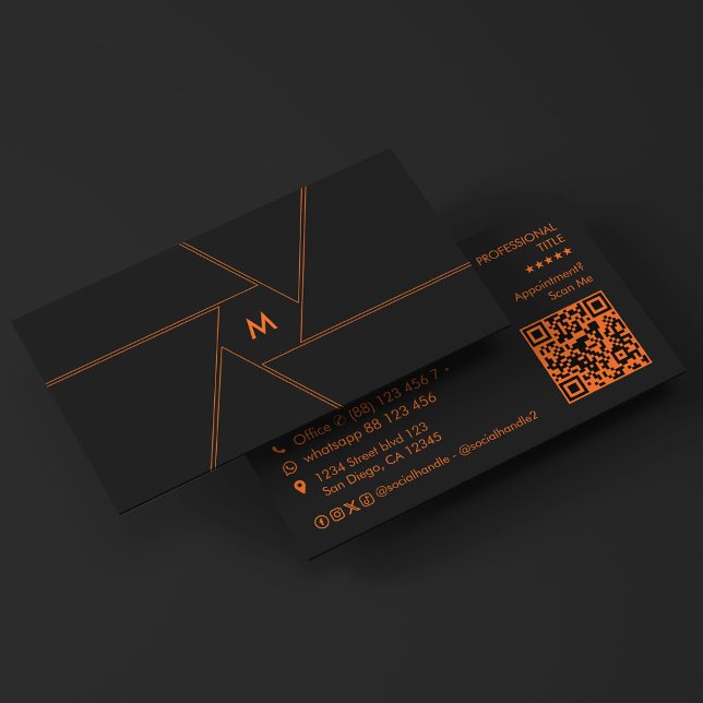 Camera Shutter Lens Photographer Orange Black Business Card (Camera Shutter Lens Photographer Orange Black Business Card
)