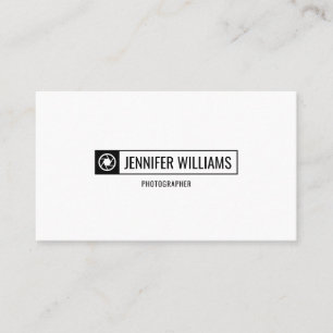 Camera Shutter Logo Minimalist Photographer Business Card