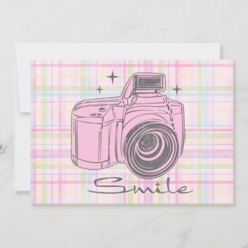 Camera Smile Birthday Invitation