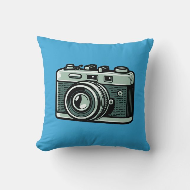Camera Throw Pillow (Front)