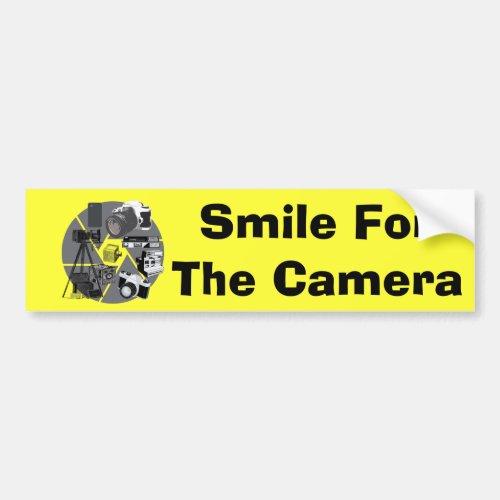 Camera Time Collage Bumper Sticker