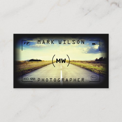 Camera viewfinder cover business card