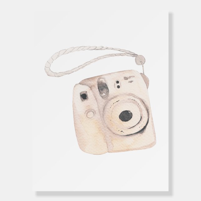 Camera Watercolor Foam Board (Front)