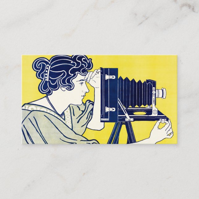 Camera Woman, Photographer, Van Caspel Business Card (Front)