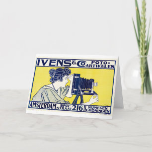 Camera Woman, Photographer, Van Caspel Card
