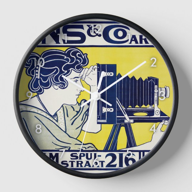 Camera Woman, Photographer, Van Caspel Clock (Front)