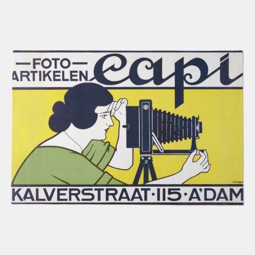 Camera Woman Photographer Van Caspel Doormat