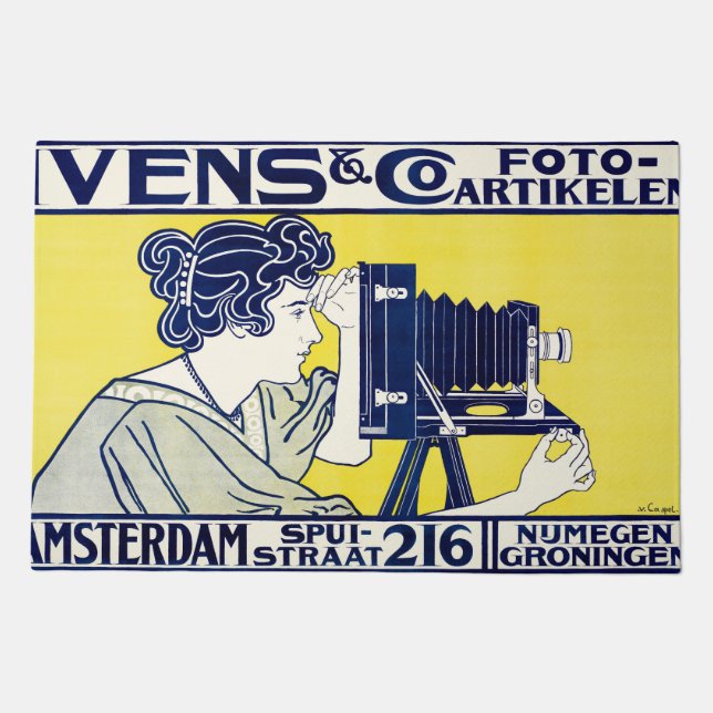 Camera Woman, Photographer, Van Caspel Doormat (Front)