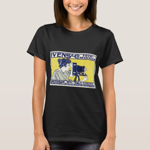 Camera Woman Photographer Van Caspel T_Shirt