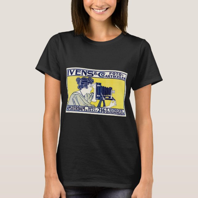 Camera Woman, Photographer, Van Caspel T-Shirt (Front)