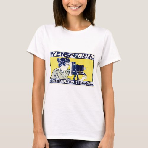 Camera Woman Photographer Van Caspel T_Shirt