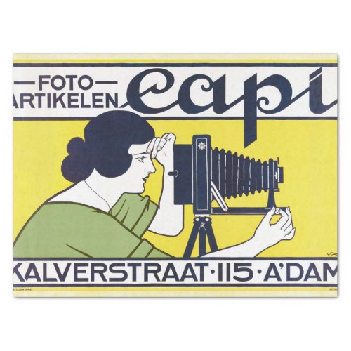 Camera Woman Photographer Van Caspel Tissue Paper