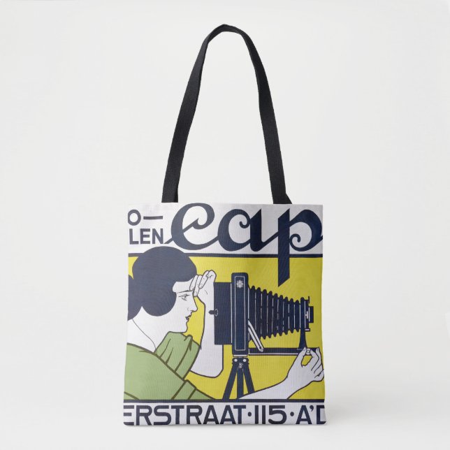Camera Woman, Photographer, Van Caspel Tote Bag (Front)
