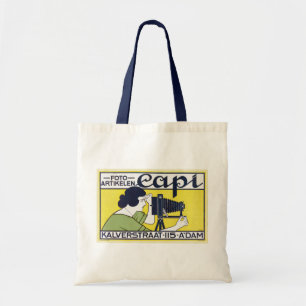 Camera Woman, Photographer, Van Caspel Tote Bag