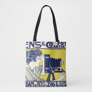 Camera Woman, Photographer, Van Caspel Tote Bag