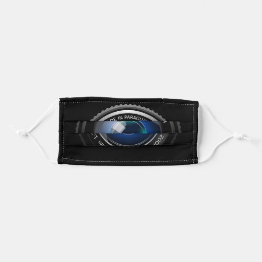 Camera Zoom Lens Adult Cloth Face Mask (Front, Folded)