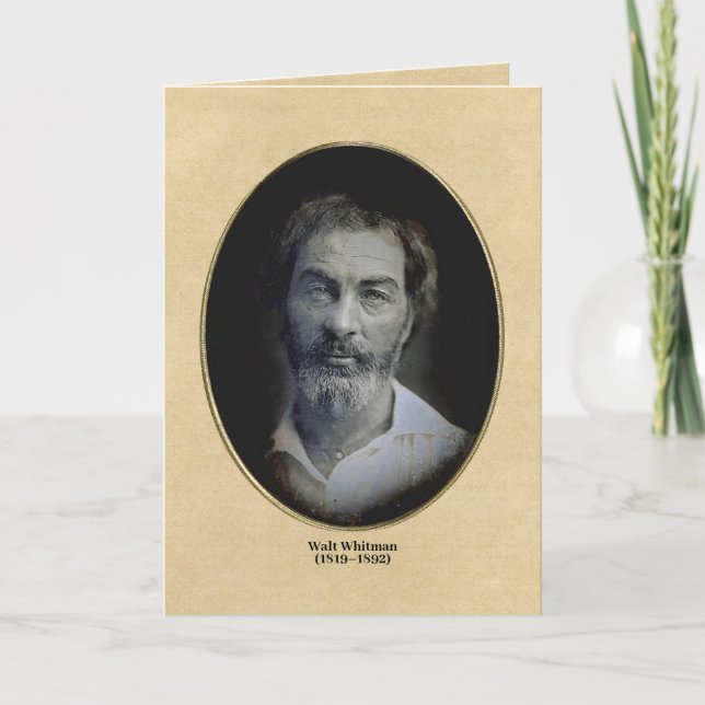 Camerado, I Give You My Hand Whitman Wedding Quote Card (Front)