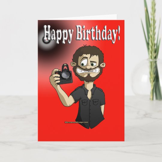 cameraman birthday 2 card | Zazzle.com