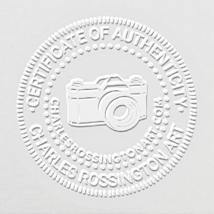 Camera's #6 “Certificate of Authenticity” Name URL Embosser