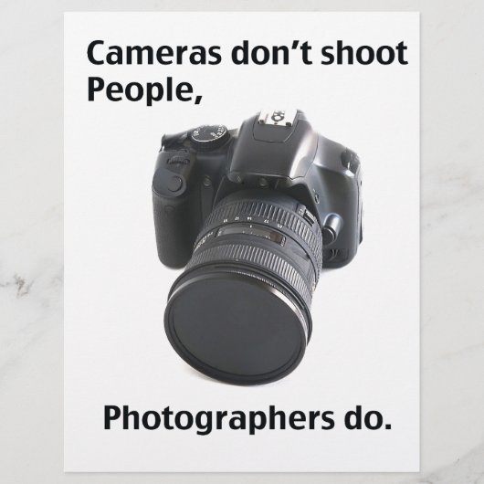 Cameras don't shoot people (Front)