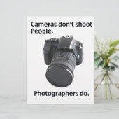Cameras don't shoot people (Standing Front)