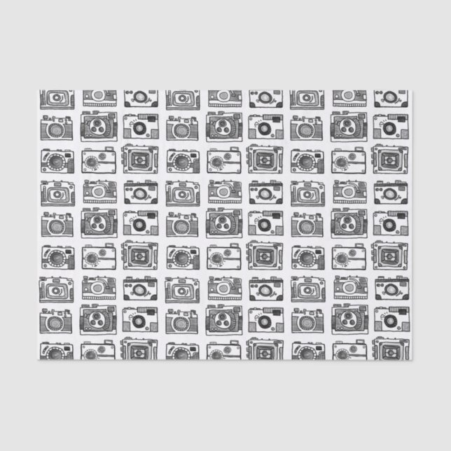 Cameras (Hand-drawn) Tissue Paper (Front)