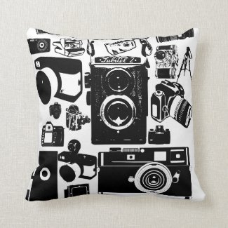 Cameras Throw Pillow