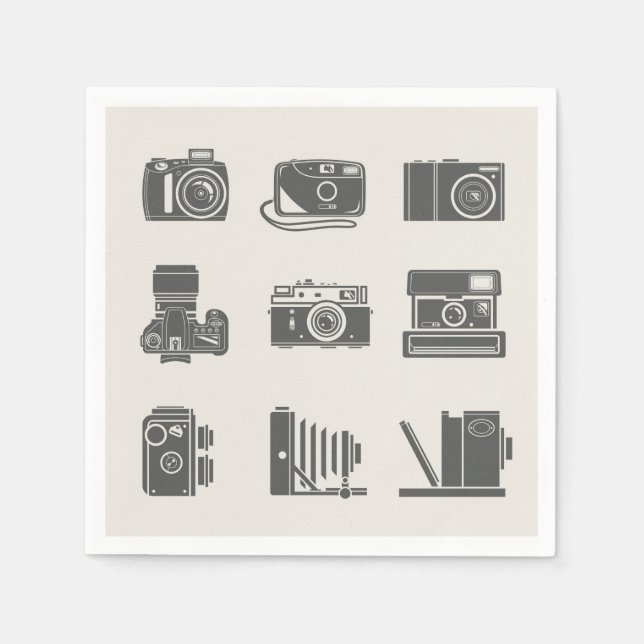 Cameras Vintage Photography Napkins (Front)