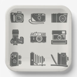 Cameras Vintage Photography Paper Plates