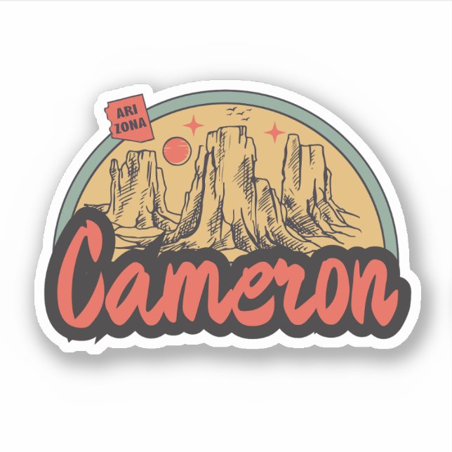 Cameron, Arizona  Sticker (Front)