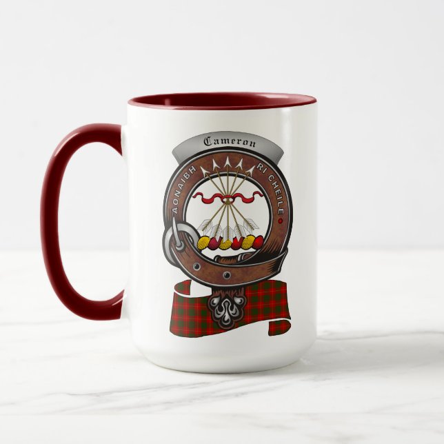 Cameron Clan Badge Combo 15oz Mug (Left)