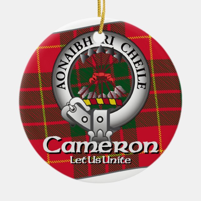 Cameron Clan Ceramic Ornament (Front)
