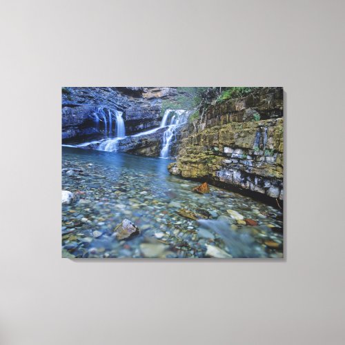 Cameron Falls in Waterton Lakes National Park in 2 Canvas Print